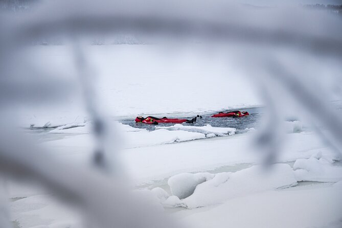 3-Hour Shared Arctic Morning Floating Experience in Norway - Walking down to the floating hut