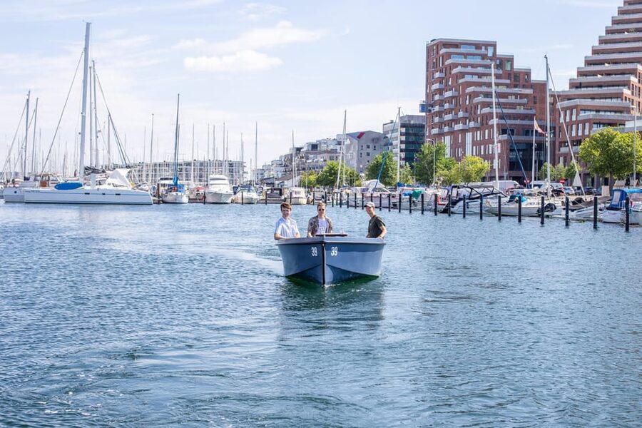 Aarhus: 1 or 1,5 Hour Boat Rental - No License Required - Food, blankets, dogs, and practical comfort