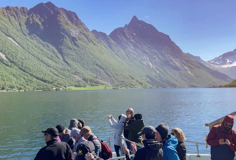 All About the Fjords, in one tour by bus & boat from Ålesund - Hellesylt gives you 30 minutes to pause