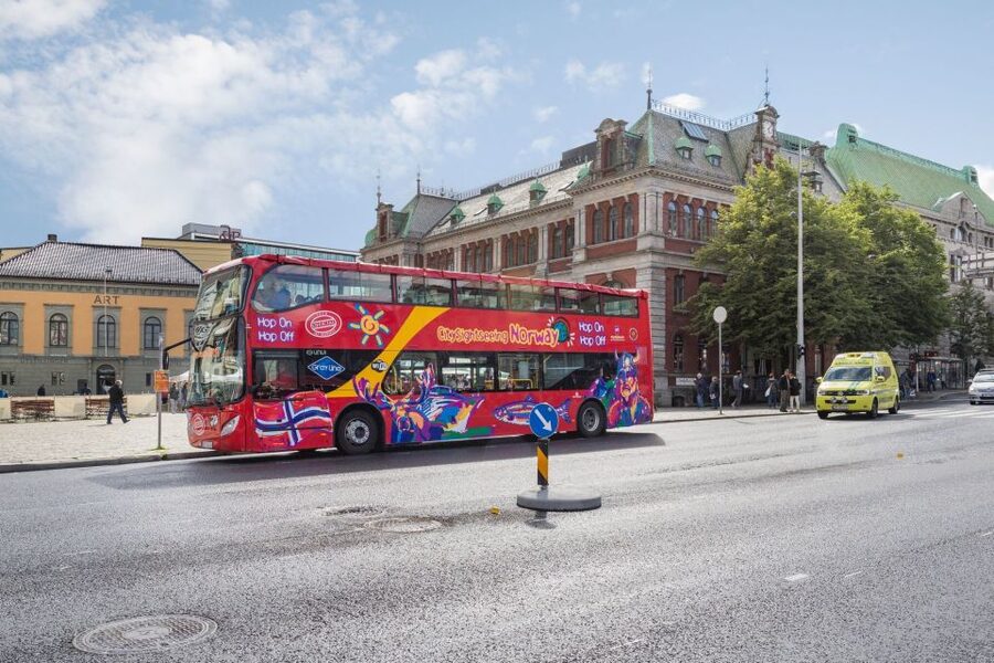 Bergen: City Sightseeing Hop-On Hop-Off Bus Tour - The Fløibanen and Ulriken connections