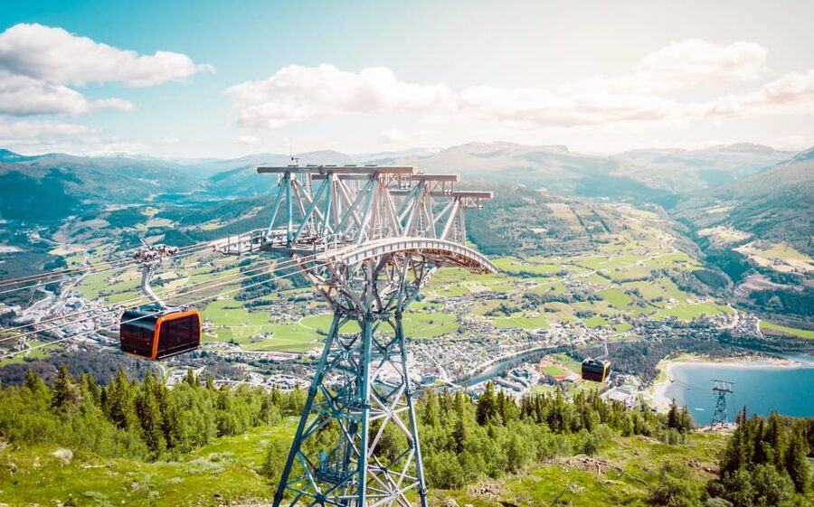 Bergen: Hardangerfjord, Voss Gondola & 3 Great Waterfalls - Voss Gondola and Mount Hanguren at 820 meters