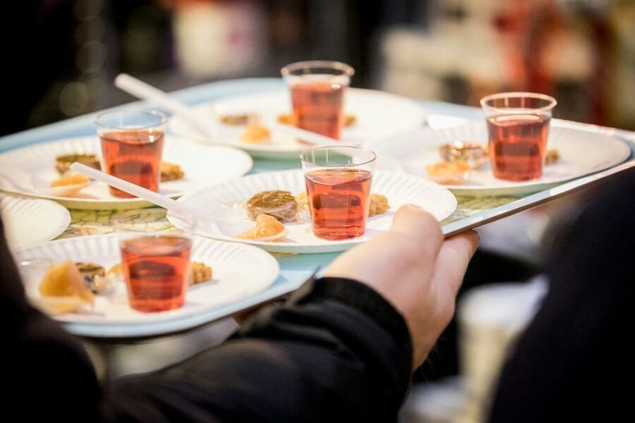 Copenhagen: Evening Gourmet Walk with Food & Drinks Tasting - A seated fish course after the walking