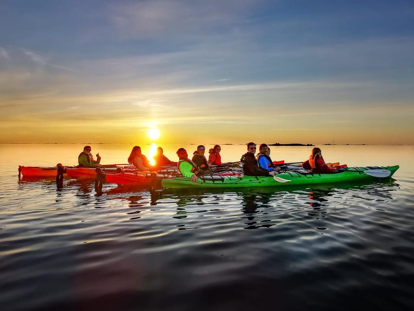 Eggum: Lofoten Islands Midnight Sun Kayak Tour - Paddling through the small islands