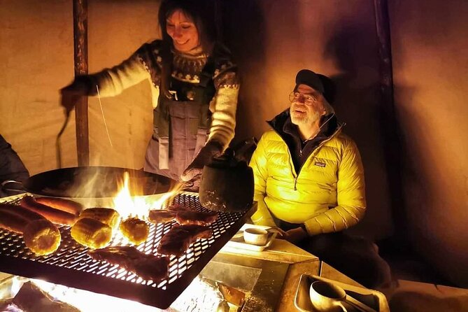 Enjoy the Aurora show on top of the mountain inc tipi dinner - Riding Mount Ednavaara after dark