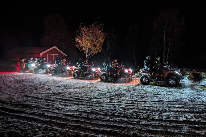 Evening Tour and Aurora Borealis Sightseeing in Norway by ATV - Leaving Alta for Kviby after dark