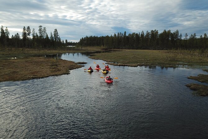 Family Packraft tour in Sälen - The paddling section and faster water