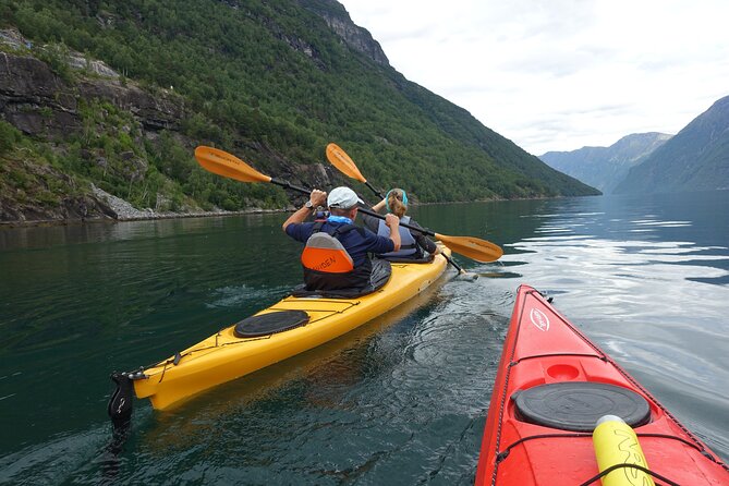 Fjord paddle in Hellesylt - Half Day Kayaking Tour - The scenery from a lower viewpoint