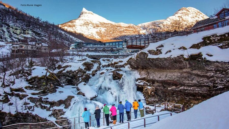 From Ålesund: Winter Fjord Cruise to Geirangerfjord - The 327-step waterfall walk