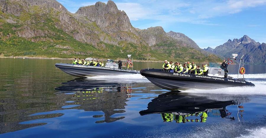 From Svolvaer: Trollfjorden Wildlife RIB Cruise - Leaving Svolvaer in a fast RIB