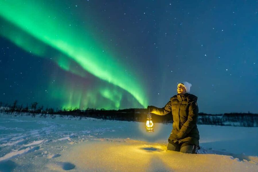 From Tromsø: Aurora Minibus Chase with Portrait and Hot Meal - Who will enjoy this Tromsø night most