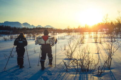 Guided Husky Snowshoe Hike and Husky Camp Visit