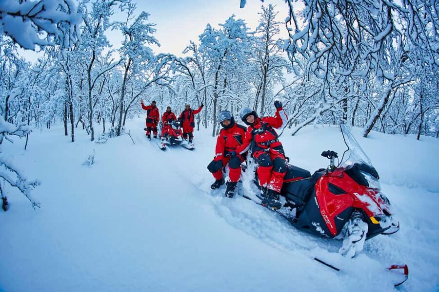 From Tromsø: Lyngen Alps Guided Snowmobile Tour - Fjords, forests, and photo stops