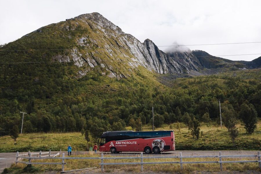 From Tromsø: Self-Guided Fjord Tour to Senja and Local Lunch - Finding the red bus at Prostneset