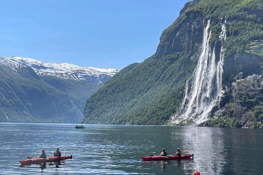 Geiranger Fjord Boat Tour with Waterfall Tasting - The return run through the fjord