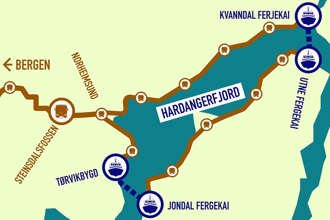 Guided tour to Hardanger Fjord, Waterfalls and Ferry Crossing - Why this Hardangerfjord route works from Bergen