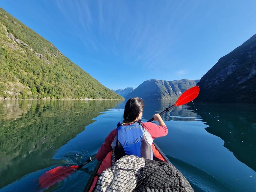 Hellesylt: Beginner-Friendly Fjord Kayaking Experience - Local stories, waterfalls, and a relaxed pace