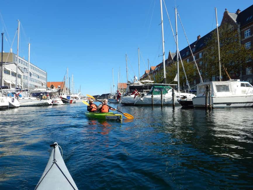 Kayak Tour in Copenhagen Harbor - June, July and August - Paddling toward Langebro and Slotsholmen