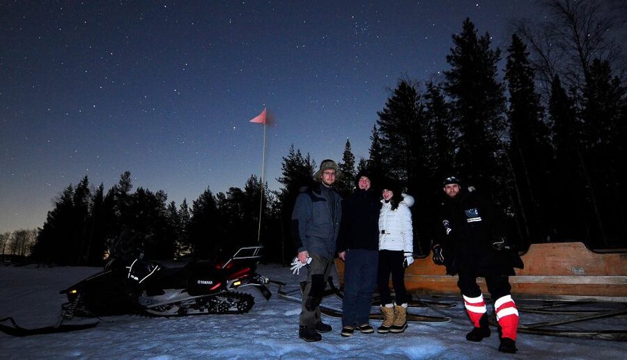 Luleå : Northern Lights Tour on a Snowmobile drawn Sled - What the two hours look like