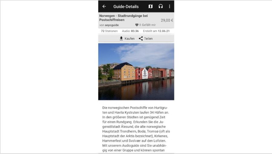 Norwegian Coastal Cities: Smartphone Audio Guide App - Is $35 Good Value for One Smartphone?