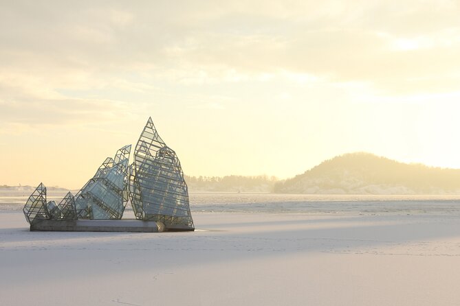 Oslo Winter Highlights Bike Tour - Reaching the roof of the Opera House