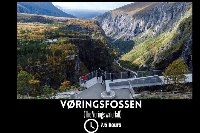 Private day tour to the Vorings Waterfall— Norway's most visited - From Bergen Station toward Voss and Eidfjord