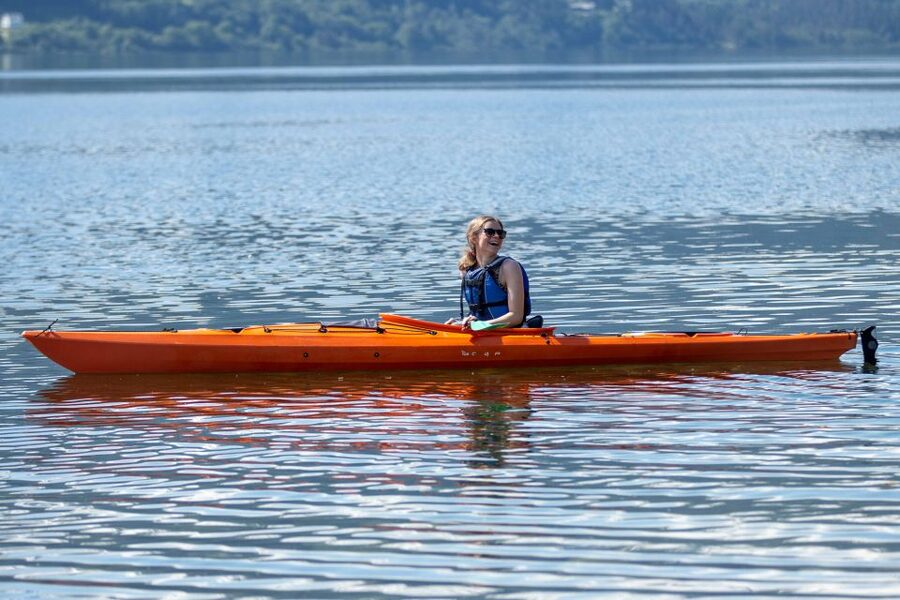 Rental - Sea Kayak - Paddling Vangsvatnet with the mountains around you