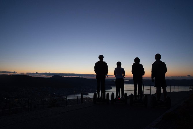 Segway Night Tour of Bergen - Reaching Mount Fløyen and the Fløibanen area