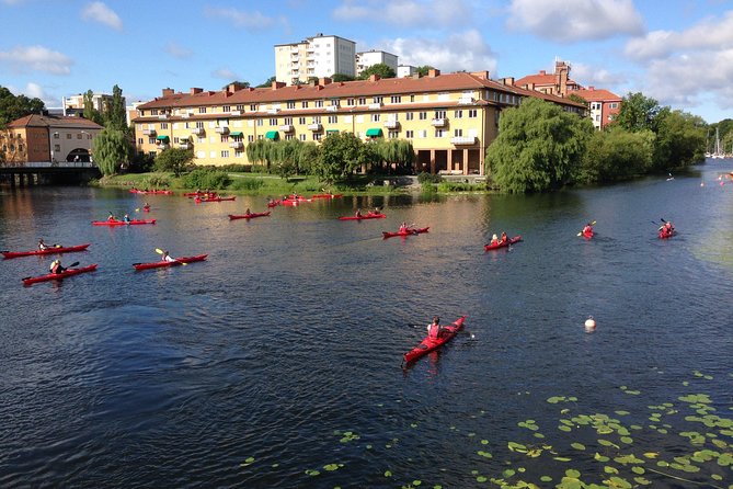 Self-Guided Kayak Adventure In Central Stockholm (Two-man kayak) - Seeing Stockholm City Hall from the water