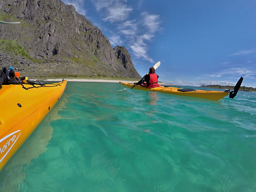 Skrova Island : 3hours Guided Kayak Tour - Fish below the boat and sea eagles above