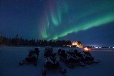 Snowmobile Aurora Expedition with dinner