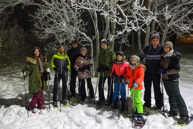 Snowshoe trip with a campfire in Tromso - Learning to use snowshoes