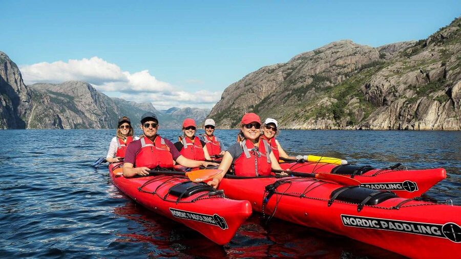 Stavanger: Lysefjord Kayak Safari (Waterfalls & Pulpit Rock) - Lunch in a quiet corner of Lysefjord