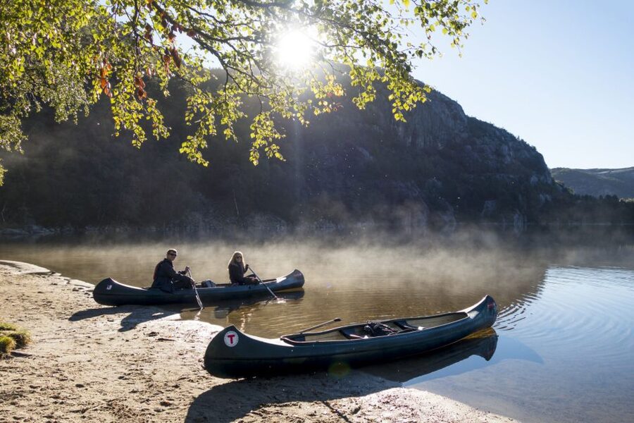 Stavanger: Preikestolen Hidden Trail Hike + Canoe + Lunch - Three and a half hours on the old trail