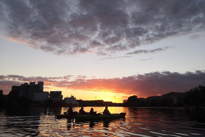 Stockholm Evening Kayak with BBQ - Small Group - Seeing Stockholm City Hall from the water