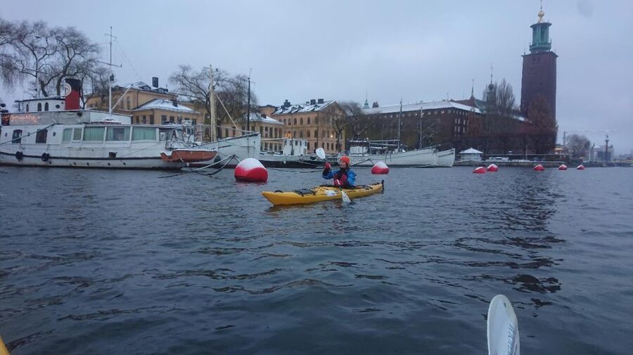 Stockholm: Winter City Kayaking Tour - Paddling past Stockholm City Hall
