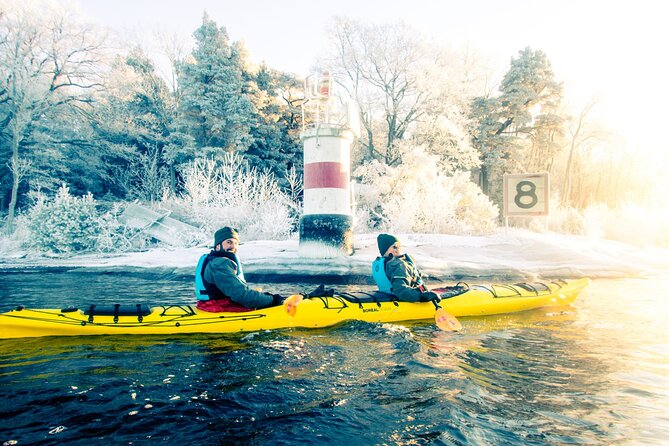 Stockholm: Winter Kayaking, Swedish Fika and hot Sauna Experience - Suiting up for the cold