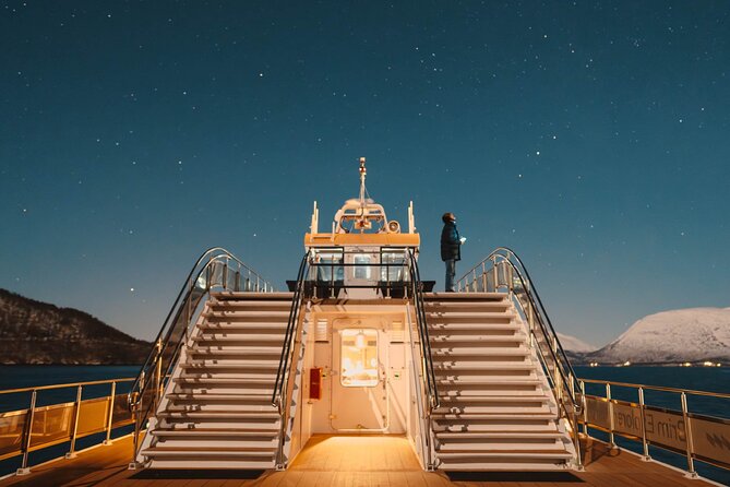 Tromso Aurora Cruise with 3-Course Dinner - Watching the northern lights from the deck