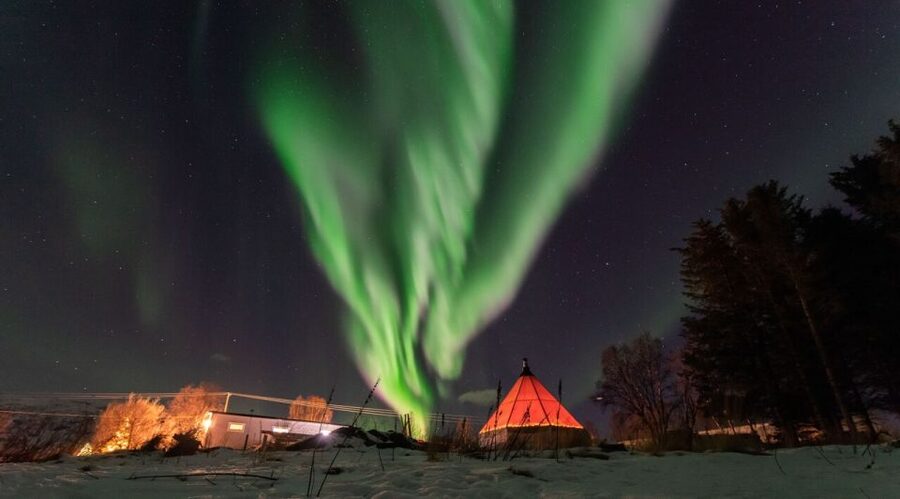 Tromsø: Aurora Safari Chase by big bus with Camp meal - What the $146 price really covers