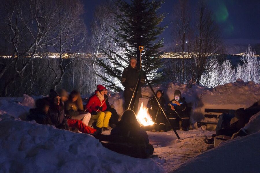 Tromsø: Northern Lights Husky Visit with Traditional Dinner - The short ride from central Tromsø