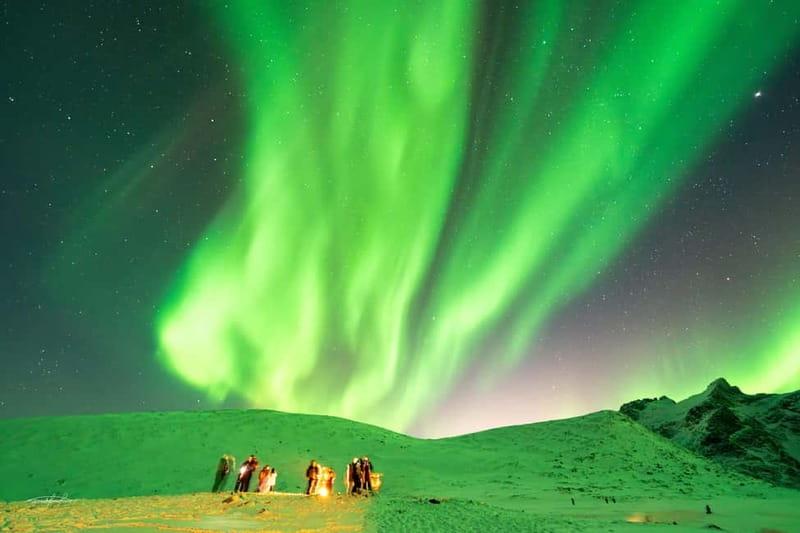 Tromsø: Northern Lights Safari - Campfire waiting, with hot chocolate and northern air