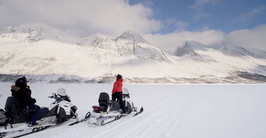Tromsø: Scenic Arctic snowmobile safari in the Lyngen Alps - Riding through the Lyngen Alps